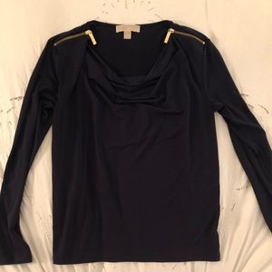 Michael Kors Navy Blue Blouse